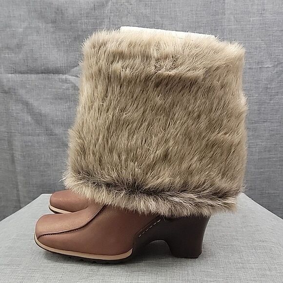 Timberland Baychester Boots NWOT - Women's Fur, Fold Down, Brown Leather 7M READ - Picture 10 of 10